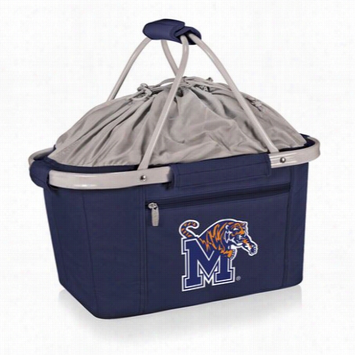 Picnic Time 645-00-38-754-0 Metro University Of Memphis Tigers Digital Print Basket In Navy