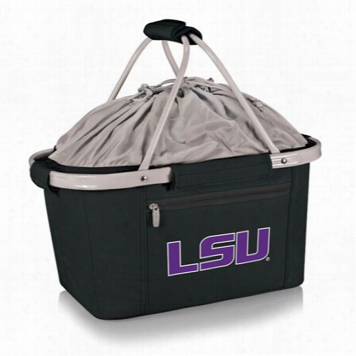 Picnic Time  645-00-175-292-0 Metro Louisiana State Unoversity Tigers Ebroider Basket Ni Black