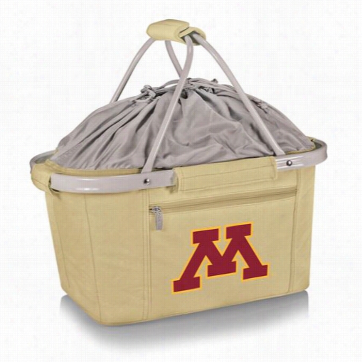 Picnic Time  645-00-190-364-0  Metro University Of Minnesota Golden Gophers Digital Print Basket In Tan