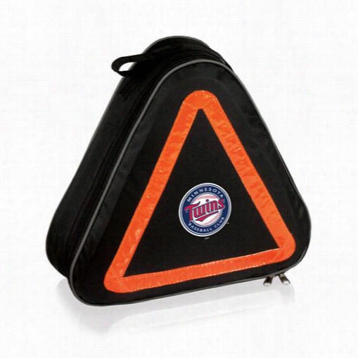 Picnic Time 699-00-199-174-3 Roadsid Emergency Kit In Black With Minnesota Twins Dibital Print