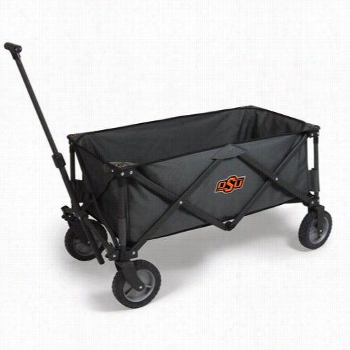 Picnic Time 739-00-679-464-0 Adventure Oklahoma State Cowboys Digital Print Wagon In Dark Grey/black