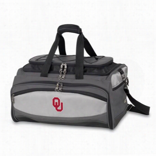 Picnic  Time 750-00-175-454-0 Buccaneer Universiry Of Oklahoma Sooners Digital Print Cooler And Barbecue Set In Black