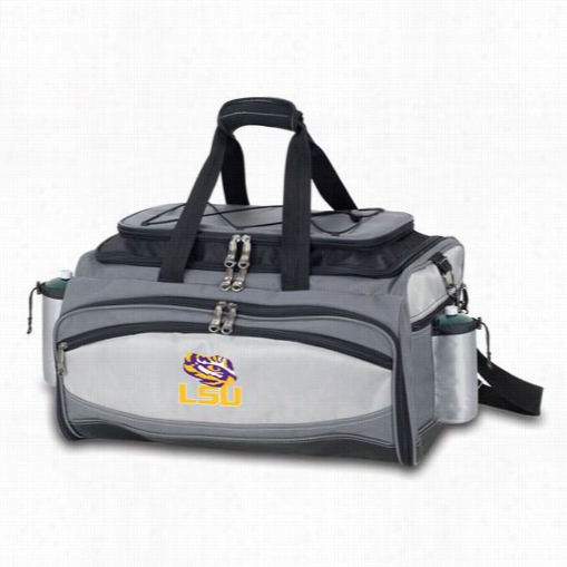 Picnic Time 770-00-175-294-0 Vulcan Lsu Tigers  Digital Print Basket In Black