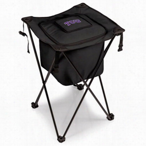 Picnic Time 79-00-179-844-0 Texas Christian University Horned Fdog Digital Print Sidekick Cooler In Black