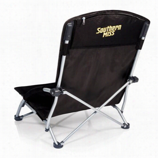 Picnic Tiem 792-00-175-744-0 Tranquiluty University Of Southern Ississippi Golden Eagles Digital Print Chair In Black