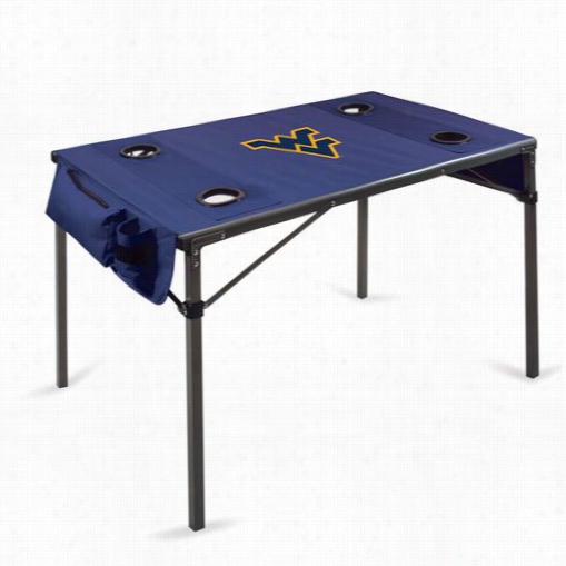 Picnic Time 79900- 138-834-0 Travel West Virginia Umiversity Digital Print Table In Navy