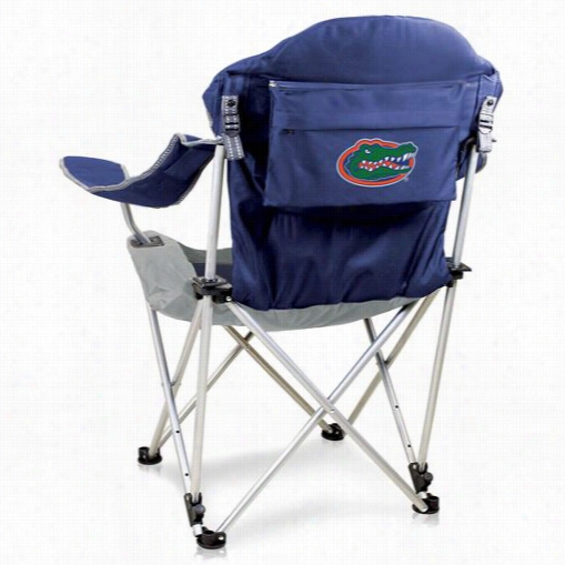 Picnic Time 803-000-138-164-00 University Of Florida Digital Print Reclining Camp Chair In Navy