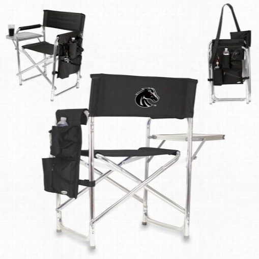 Picnic Time 809-00-179-704-0 Boise Stateuniversity Broncos Digital Print Sports Chair  In Black