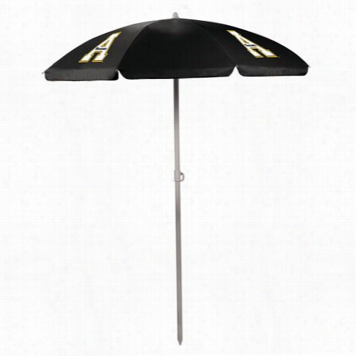 Picnic Time 822-00-179-794-0 Appalachian State University Mountaineers Digital Print Umbrella In Black