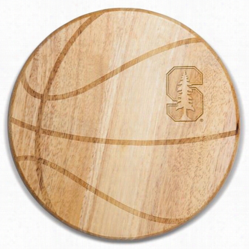 Picnic Time 840-00-505-533-0 Stanford University Cardinal  Engraving Free Throw Cutting Board In Natural Wood