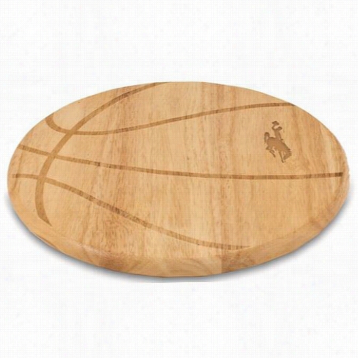 Picnic Time 840-00-505-694-0 Universityy Of Wyoming Cowbyos Engraving Free Throw Cutting Board In Natural Forest