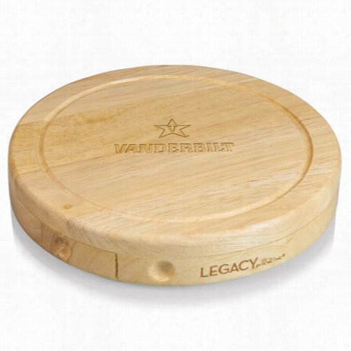 Picnic Time 878-00-505-583-0 Brie Cutting Board In Natural Wood With Vanderbilt University Commodores Engraved