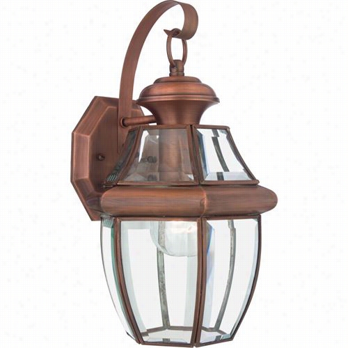 Quoizel Ny8316ac Newbury 14&quo T;"  1 Light Ooutdoor Wall Sconce In Aged  Large Boiler