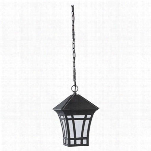 Sea Gull Lighting 699131ble-12 Herrington 1 Light Fluorecsent Outdoor Pendant In Black