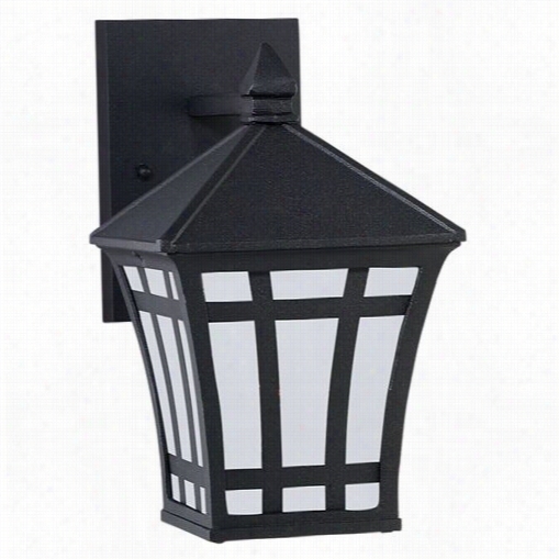 Sea Gulll Lighting 89131ble-12 Herrington 10"" 1 Light Outdoor Walll Lantern In Black