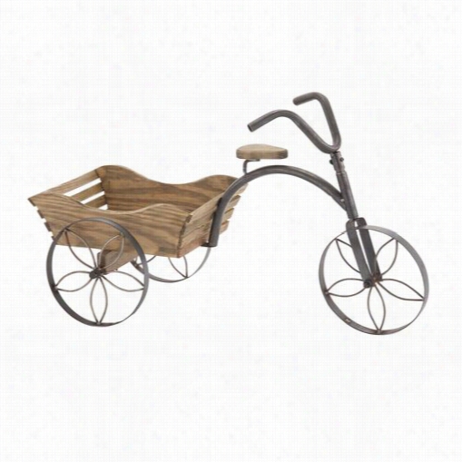 Woodland Imports6 7961 Attractive Customary Styled Metal Forest Tricycle Planter