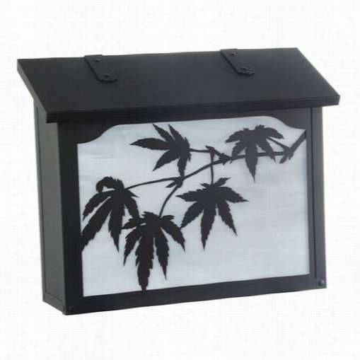 America's Finest  Mailboxes A-f153-tb-ww Tree Horizontal Japanese Maple Mailbox In  Textured Black