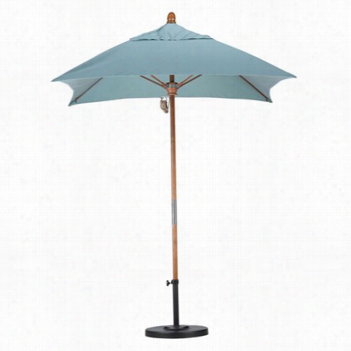 California Umbrella Wofa604 6'x6' Fiberglass Square Marenti Market Umbrella With Pulley Lift