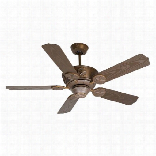 Craftmade K10512 Chaparral Ceiling Fan In Aged Bronze With 522"" Outdoor Standard Brown Bblades - Blades Incluuded