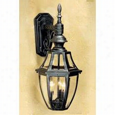 Hanover Lantern B13472 Mdium Augusta 25w Per Socket 3 Light Outdoor  Wall Light