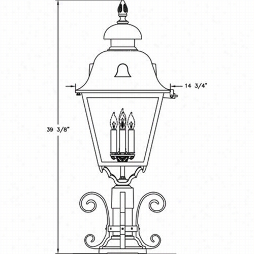 Hanover Lantern B8461 Grande Jefferson 25w Epr Socket 4 Light Outdoor Pier Lamp