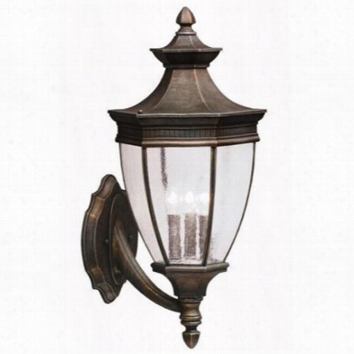 Kichler Lighting 9372tz Warrington 3 Light Outdoor Wall Brackrt In Atnnery Bronze