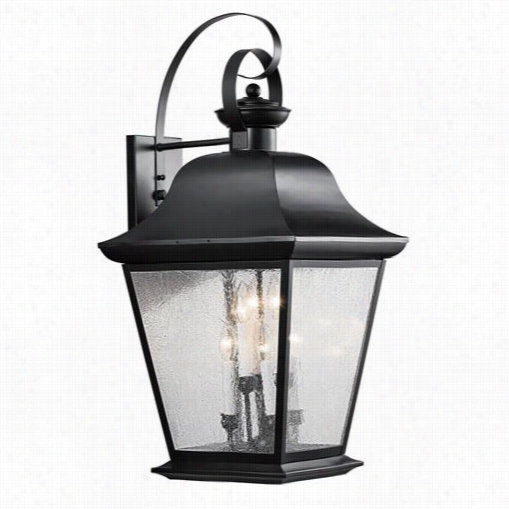 Kichler Lighting 9703bk Mount Vernon 6 Light Outdoor Wall Sconce In Black Painted