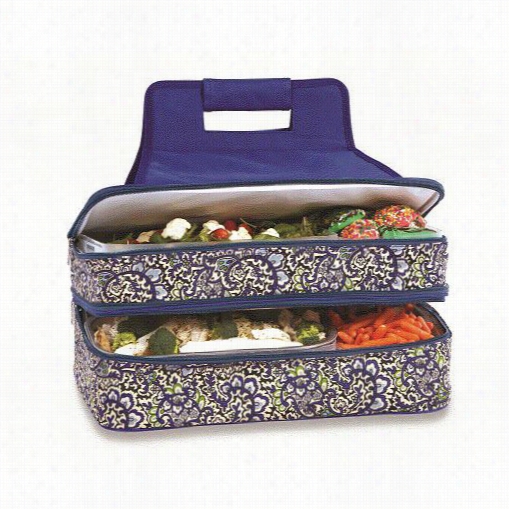 Picnic Plus Acm-721ep Ehtertainer Hot/chilly Food Carrier In English Paisley