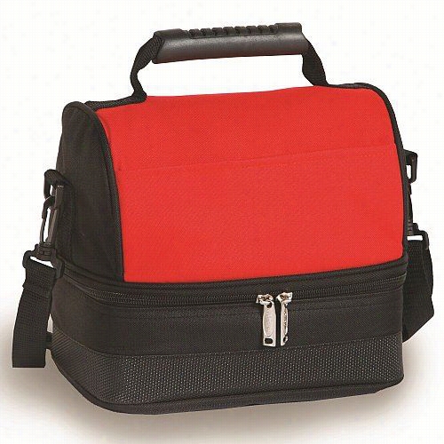 Piccnic Pluss Psm-238br Columbus Lunch Tote In Black/red