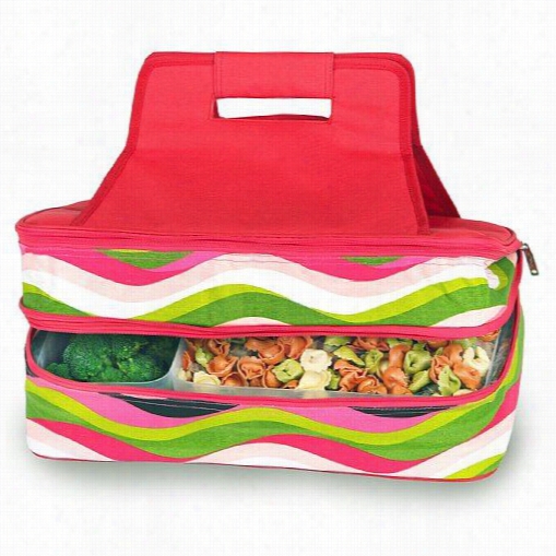 Picnic More Psm-721ww Entertain Er Hot And Cold Food Carrier In Wavy Watermelon