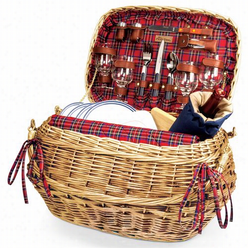 Picnic Time 302-55-401-000-0 Highlander Picnic Basket In Red Targan