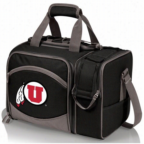 Picnic Time 508-23-175-024-1 Malibu University Of Utah Utes Digital Print Tote In Black