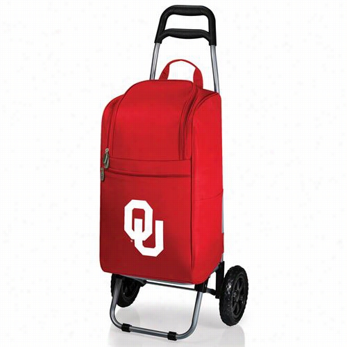 Picnic Time 545-00-100-454--0 University Of Oklahoma Soooners Digital Print Cart Coooler In Red