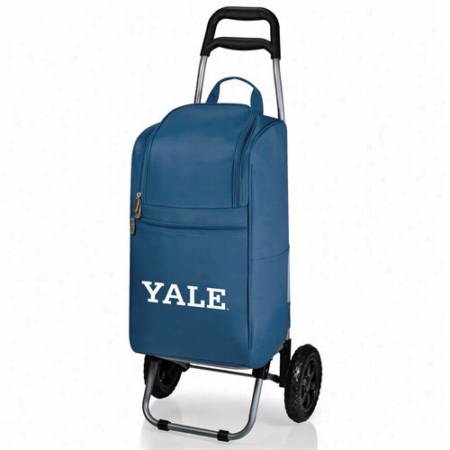 Picnic Time 545-00-138-054-1 Yale University Bulldog$ Digital Print Cart Cooler In Navy