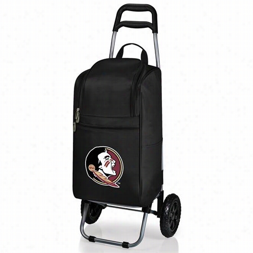 Picnic Time 545-00-175-174-0 Floria State Seminoles Digital Print Cart Cooler In Black