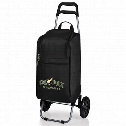 Picnic Time 545-00175-904-0 Cal Poly Mustangs Digit Al Print Cart Cooler In Black