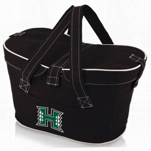 Picnic Time 599-00-179-204-0 Mercado University Of Hawaii Warriors Digial Prnit Basket In Black