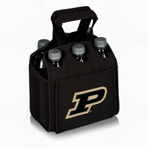 Picnic Time 608-00-279-514-0 Purdue U Boilermakers Digital Impression Six Pack Cooler Tote In Black