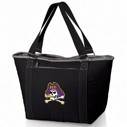 Picnic Time 619-00-175-874-0 Topanga East Carolina Pirates Digital Impression Coooler Tote In Black