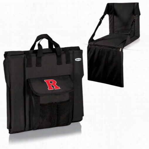 Picnic Time 627-00-179-084-1 Stadium Rutgers University Scarlet Knights Digital Printt Seat Inn Black