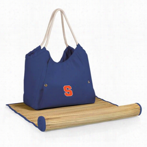 Picnic Time 638-00~138-544-0 Cabo Syracuse University Orange Digital Print Tote And Mat In Navy