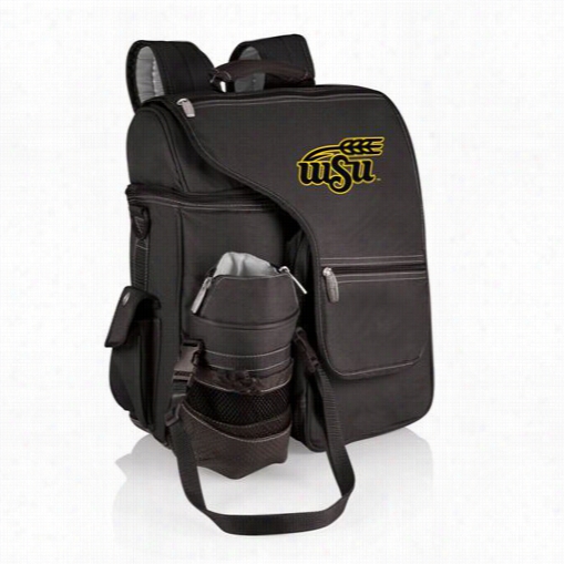 Picnic Timee 641-00-175-012-1 Turismo Wichita State University Shockers Embroidered Backpack In Black