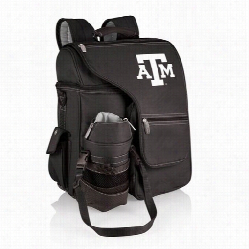 Picnic Time 641-00-175-562-0 Turismo Texas Aandm Aggies Embroidered Backpack In Black