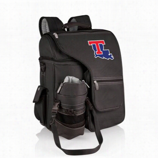 Picnic Time 641-0-175-854-0 Turismo Louisiana Tech Bulldog Sdigital Print Backpack In Black