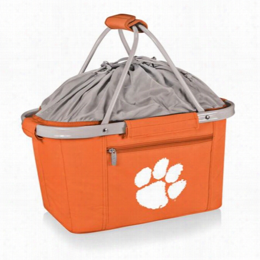 Picnic Time 645-00-103-1004-9 Metro Clemson University Tigers Digiyal Print Basket In Orange