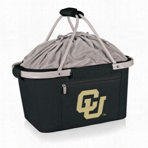 Picnic Time 645-00-175-122-0 Metro University Of Colorado Buffaloes Embroider Basket In Black