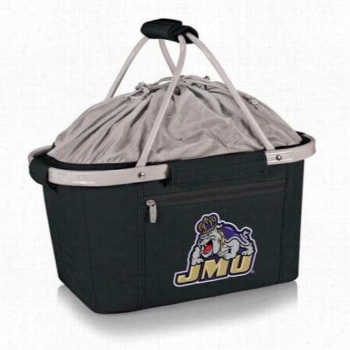 Picnic Time 645-00-175-814-0 Metro James Mdaison Unniversity Dukes Digiatl Print Basket In Black