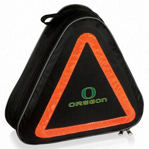 Picnic Time 699-00-179-474-0 University Of Oregon Ducks Digital Print Roadsideemergency Kit In Black