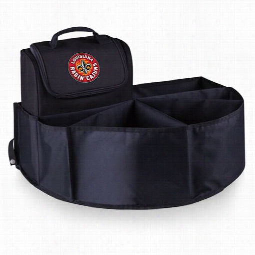 Picnic Time 175-00-179-284-0 University Of Louisiana - Lafayette Digital Print Trunk Boss In  Black With Cooler