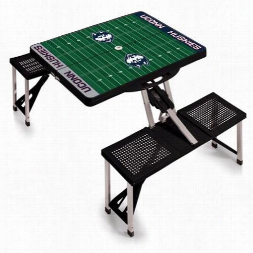 Picnic Time 811-00-175-145-0 University Of Connecitcut Huskies Digital Picnicsport Table In Black